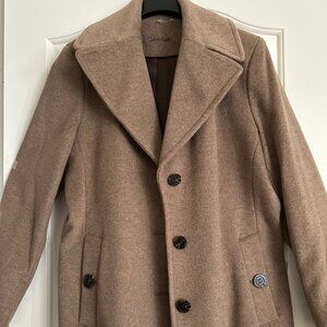 NWT Calvin Klein 62% Wool Coat Size PL